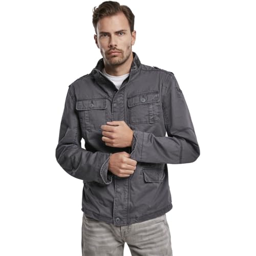 Image of Men's Stylish Weatherproof Active Everyday Outdoor Field Jacket with Stand-up Collar & Concealed Hood