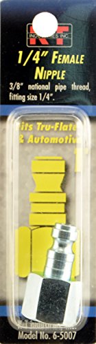 K-T Industries 6-5007, Tru-Flate 3/8" Female NPT 1/4" Nipple