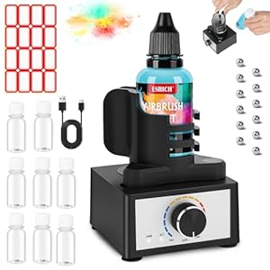 HOTUT Mini Vortex Mixer, Farbmischer mit Mixing Balls, drei Geschwindigkeits, 300-2400 U/min, Freihändig Farb Shaker, Flüssiger Vortex Shaker für Nagellack, Labor, Acrylfarben, Wimpernkleber