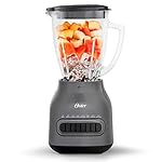 Oster Easy-to-Clean Blender with 6-Cup Boroclass Glass Jar Diamond Grey