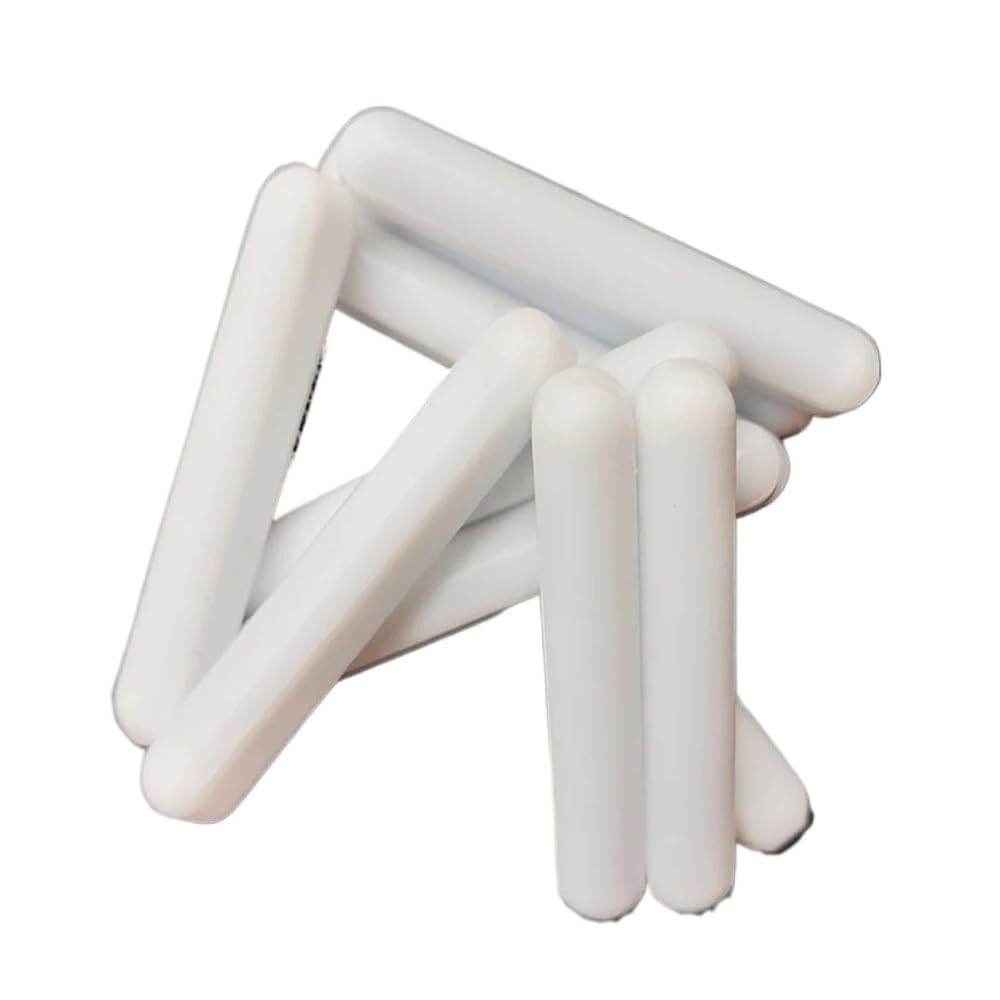 Rührstab, 10er-Pack C8x50mm PTFE-Magnetrührstäbe ohne Drehring, weiße Spinbars-Laborausrüstung