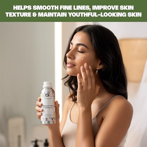 Image of VedaOils Benzoin Essential Oil 100ml | 100% Pure, Natural & Undiluted | Supports Healthy Circulation, Reduces Wrinkles & Relieves Tension | Therapeutic Grade Aromatherapy Oil