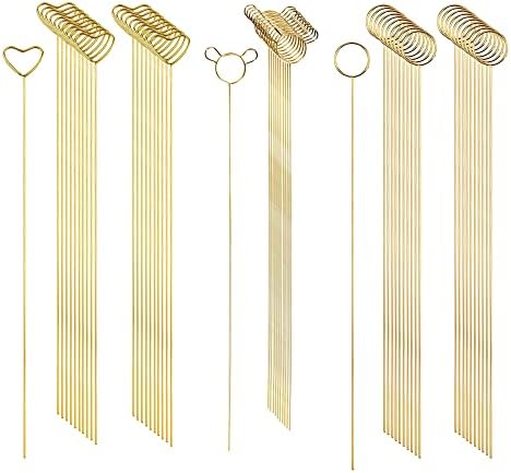 50 Clip Metallo Per Decorazioni - 5 Forme Diverse Oro Per Torte, Matrimoni E Feste - Foto 10