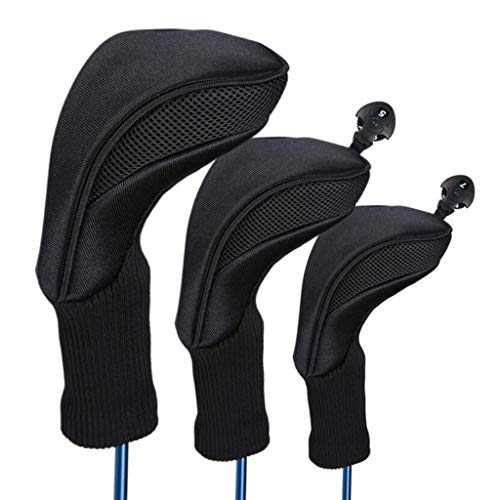 Baoblaze 3Pcs Golf Madeira Head .1 3 5 Woods Driver, Preto