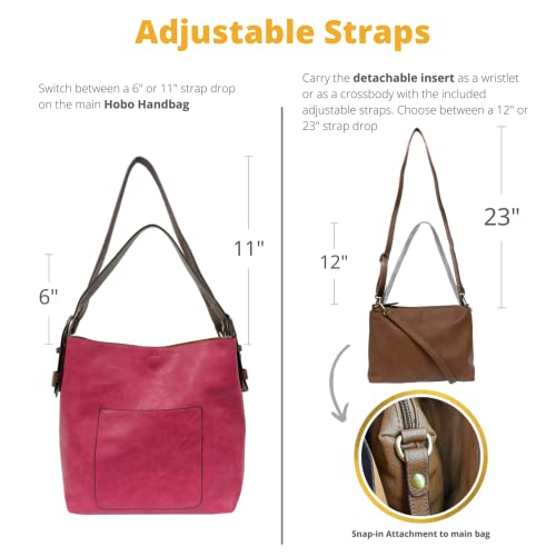 Image of Joy Susan Womens Faux Leather: Hobo 2-in-1 Handbag