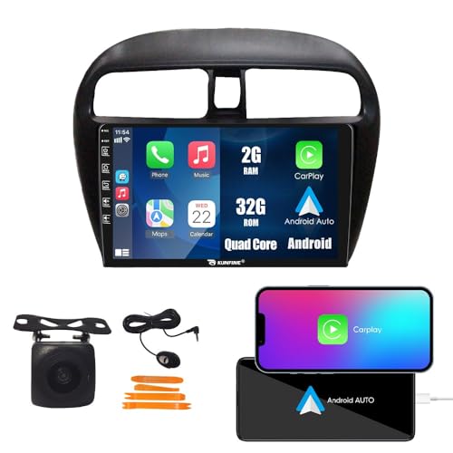 Kunfine Car CarPlay Android Auto Navigation Stereo GPS Radio Reverse Camera Display 9