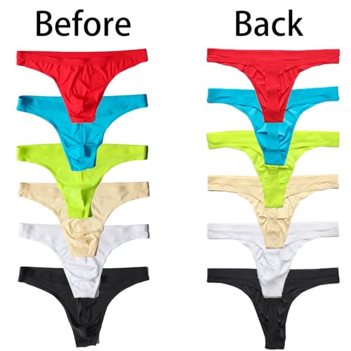Men's Seamless Sexy One - piece Ice Silk Striped Low Rise Briefs3