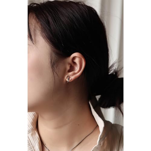 S.Leaf Cat Earrings Sterling Silver Earrings Cat Moon Earrings Cat Stuff for Cat Lovers Cat Lovers Cat Jewelry for Women Cat People Gifts for Women3