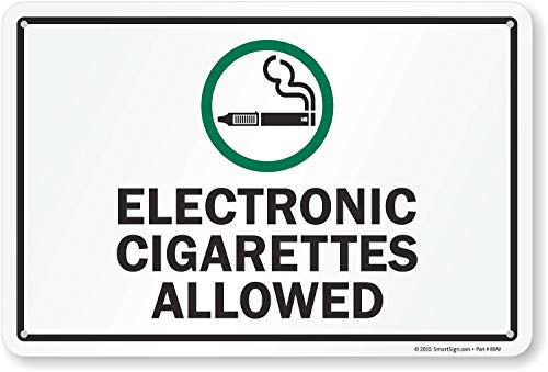 Panneau Electronic Cigarettes Allowed en aluminium pour marquer l'emplacement vapoteuse entreprise