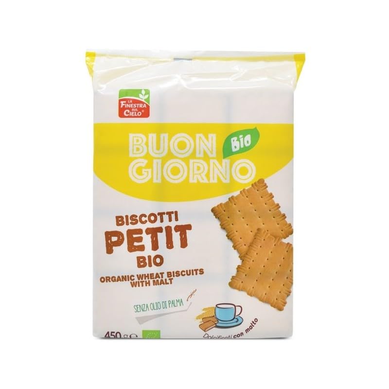 Galletas Petit Bio La Finestra 450 g – galletas de trigo ecológico, sin huevo ni aceite de palma – ecológicas y crujientes