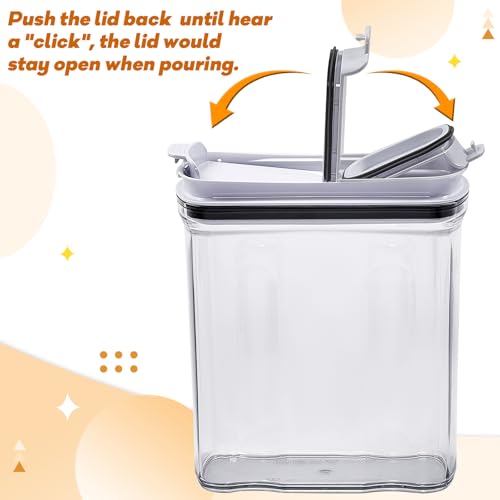 Image of Cereal Containers Storage Set, Airtight Food Storage Container with Lid 3.5L,2PCS BPA-FREE Plastic Pantry Organization Canisters for Rice Cereal Flour Sugar Dry Food in Kitchen