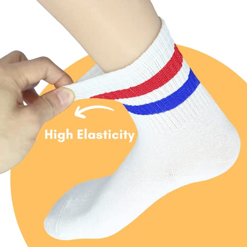 Cotton Stripe Ankle Thin Socks Women & Men 6 Pairs4