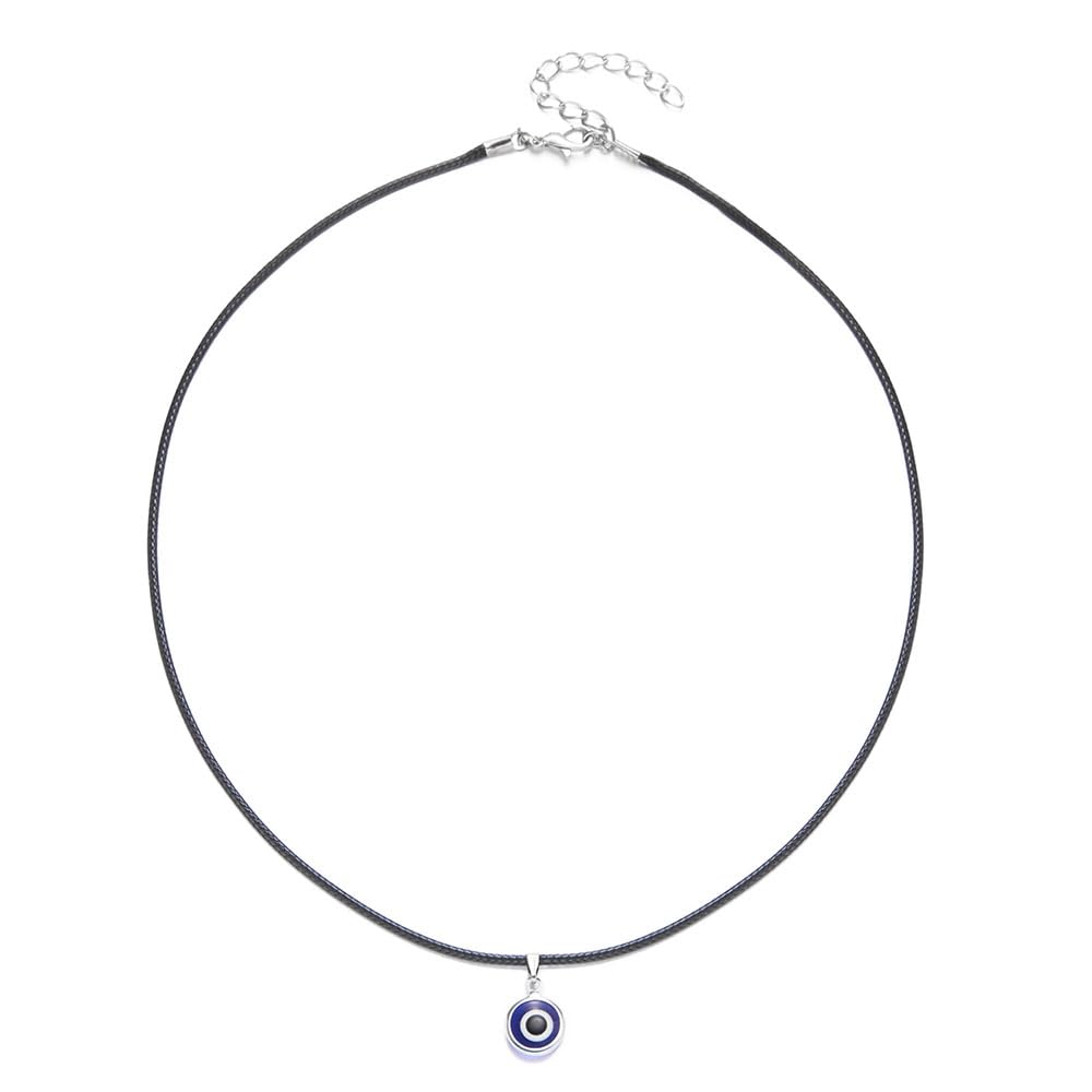 RTYTiny Evil Eye Necklace Turkish Eye Pendant Blue Eye Protection Lucky Necklaces Jewelry Gifts for Men Women