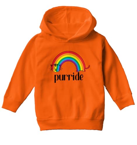 Haase Unlimited Purride Rainbow Cat - LGBTQ Ally Toddler/Youth Fleece Hoodie2