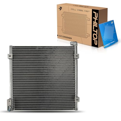 PHILTOP Air Conditioning A/C Condenser for Honda Civic 1996-2000, Replace# 4730, 80110S01A11