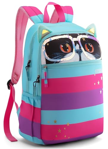 Image of American Tourister Smoodle+ | 30 Ltrs | 2 Compartments | Bottle Pocket | Ergonomic Padded Back Panel & Shoulder Straps | Kids Backpack | 1 Year International Warranty | Pink