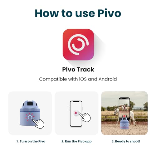 Image of Pivo Equestrian Pod Auto Tracking Phone Holder, Face, Body & Horse Tracker, 360 Rotation, 6 Speed, Stand for Video Recording with Remote Control (Blue)