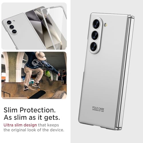 Image of TechTrendz Ultra-Thin for Galaxy Z Fold 7 Case, Full Body Case with Built-in Screen Protector, Shockproof Hard PC Protective Slim Matte Cover for Samsung Galaxy Z Fold 7 Back Cover - Blue