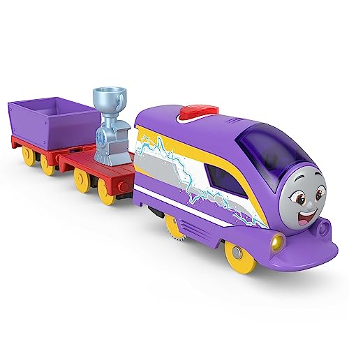 Thomas and Friends HRB38 - Trem de brinquedo falante, motor Kana motorizado a bateria com frases e sons e carregamento para jogos pré-escolares, versão em inglês do Reino Unido, HRB38