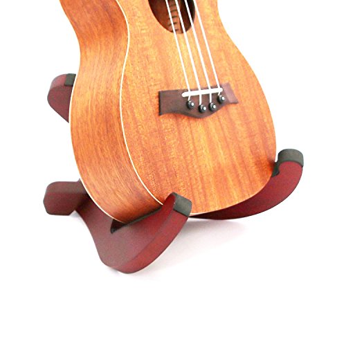 Soarun Sapele Wood Guitar Stand, Wood Musical Instrument Stand for Acoustic, Classic, Electric, Bass Guitar - Thumbnail 6