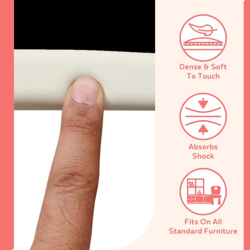 Image of BabySafeHouse 6.5ft White Edge Guard & 4 Corner Protector + Door Stopper | Extra Long 6.5ft White Edge Guard, 4 Pre-Taped Corner Guards, Monkey Shape Door Stopper for Baby Proofing & Child Safety