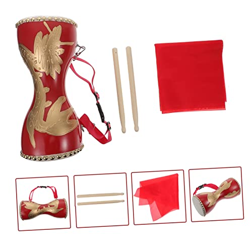 Mikinona 1 Set Cowhide Kids Professional Props - Learning Celebrations Use Adult Supplies Red Stick Auspicious Tambourines Instrument New Waist Percussion Dance Adults/Kids Chinese Year #TOP3