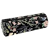 Trousse à crayons grande capacité avec fermeture éclair - Sac de rangement portable pour papeterie - Monde concis de fleurs - Sangle à crayons Jpg, Multicolore., 20x6.3cm/7.9x2.5in, Organiseur de sac