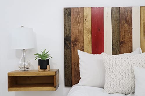 Barn Walls Fall Mix Signature Design, Multicolored Solid Wood Headboard, Floating Panels, Wall Mount, Adjustable Height, Easy Assembly, King Size #TOP6