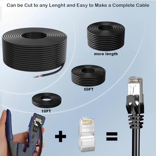 Image of CP Plus Cat6 STP Cable | 100 Meter Drum | Solid Bare Copper Conductor | 24AWG | Shielded Twisted Pair | 250 MHz Bandwidth | High-Speed Ethernet LAN Networking Cable | Grey [CP-EST-6TGD23-100]