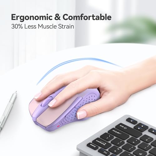 image for TECKNET Wireless Mouse, 2.4G Ergonomic Optical Mouse, Computer Mouse f