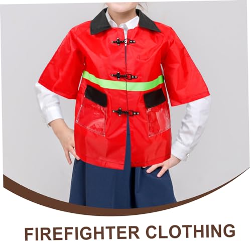 Disfraz de bombero para bebés ropa de juego de simulación roja 7