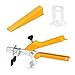 OGORI Sistema di livellamento per piastrelle, larghezza 2 mm, 300 linguette + 100 cunei + pinza per posa piastrelle per altezza 3-16 mm