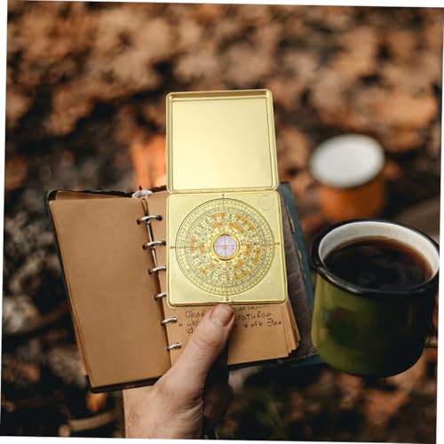 Brújula de latón Zerodeko 14.5cm para feng shui y navegación miniatura 6