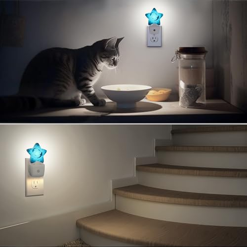 Image of Sharks Vortex Under The Sea Night Lights Plug in Wall Lamp Smart Dusk to Dawn Sensor for Home Decorative,Kids Room Bedroom Bathroom Kitchen Hallway Gifts
