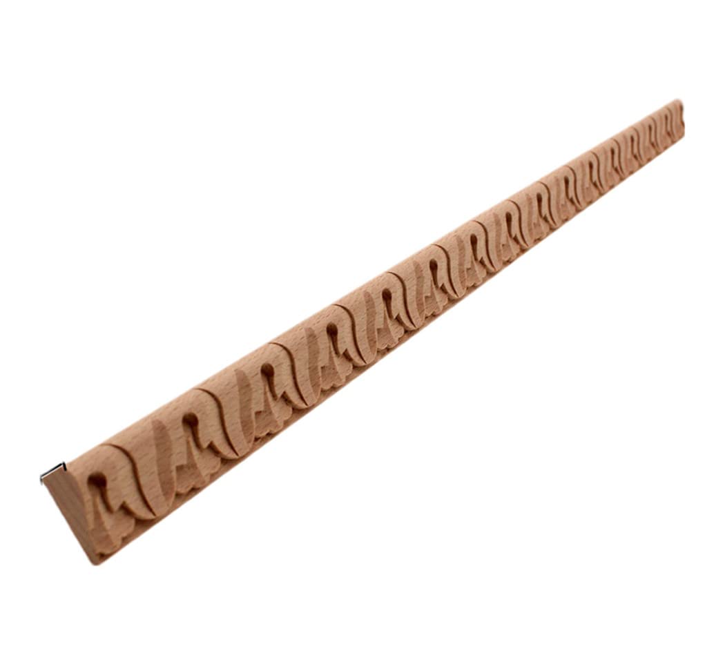 Applique rétro classique en bois d'hévéa sculpté main pour décoration élégante