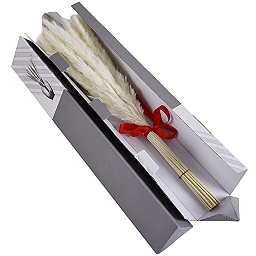 Narin & Yara N&Y Pampas Grass 30 Pcs for Home Decor 25 Inch No Shedding Pompous Grass Dried Feathers Perfect for Home Decor and Boho Decor White Pampass Grass Perfect for Wedding Decor