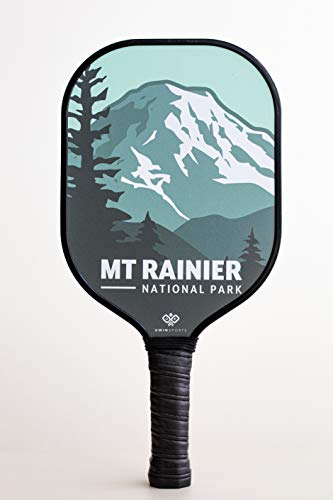UWIN SPORTS US Pickleball Paddle (Mt Rainier) Graphite Face Lightweight Texture Surface Polymer Honeycomb Core Pickleball Racket Cushion Comfort Contour Grip Low-Profile Edge Guard Pickleball Racquet