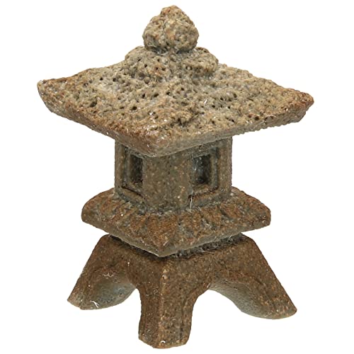 PRETYZOOM Decoración De Farol De Piedra Estatua De Pabellón Estilo Japonés Modelo De Pagoda Miniatura para Bonsái Adorno De Jardín Al Aire para Escenarios De Patio