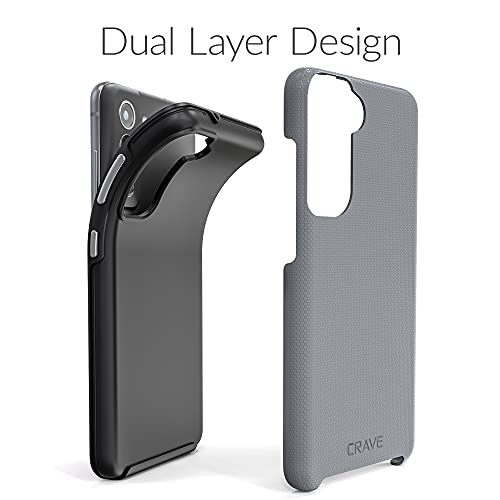 Image of Crave for Galaxy S21 FE Case, Shockproof Protection Dual Layer for Samsung Galaxy S21 FE 5G (6.4 inch) - Slate