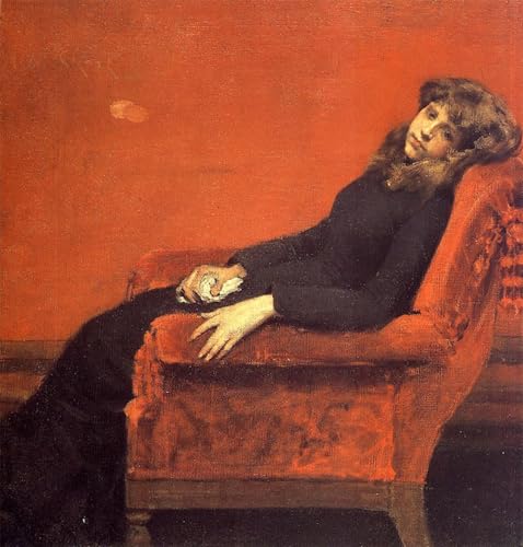 Affiche Toile William Merritt l'étude d'une jeune orpheline Tableaux Bureau 60x90cm