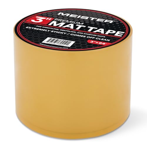 Image of Meister Premium Mat Tape for Wrestling, Grappling and Exercise Mats - Clear - 3 inch x 84ft - 1 Roll (1095MT6M3N)