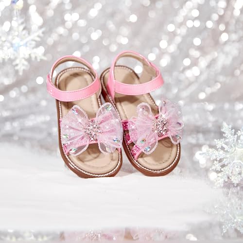 Image of Otter MOMO Girls Open Toe Princess Flat Sandals with Comfort Sole Summer Sandals