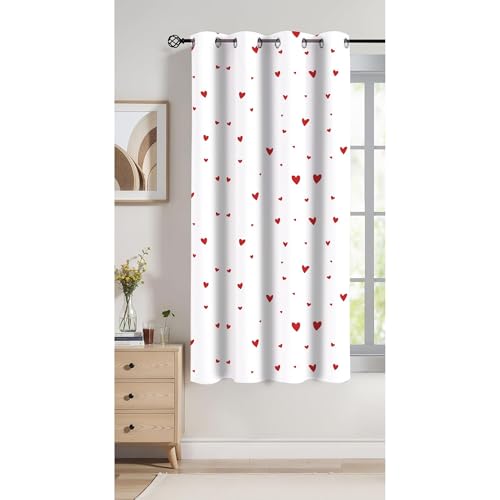 Image of Windows Curtain |5 Feet Grommet Curtain Set of 2 | Printed Design | 100% Cotton | Reusable and Durable Window Curtain | Curtain for Living Room| Perfect for Home Decor (Dark Red, 5 Feet, Floral)