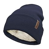 TOSKATOK Bonnet en Tricot d'hiver Doux et Chaud Unisexe pour Femme et Homme avec Doublure ...