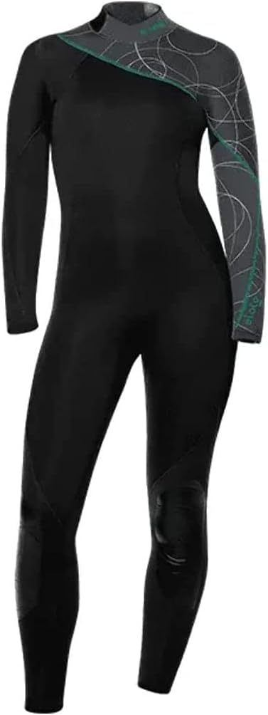 BARE 5MM Women's Elate Full Wetsuit | Comfortable high Stretch Neoprene Material | Long Sleeve | Great for All Watersports, Scuba Diving and Snorkeling