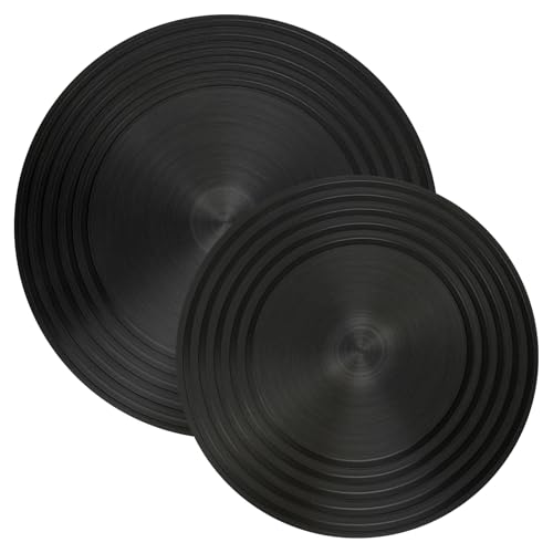 Set of 2 Aluminum Gas Stove Diffuser Plates - 9.3'' & 11'' Range Heat Diffuser, Flame Guard Simmer Ring, Round Fast Defrosting Tray, Pot & Cookware Protection Accessories