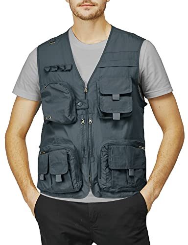 Image of H2H Men's Active Wear Outdoor Vests Work Safari Fishing Travel Utility Summer Vest
