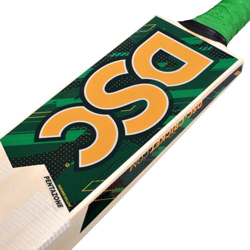 Image of DSC Pentazone Kashmir Willow Tennis Cricket Bat - Five-Scoop Lightweight Power, Fierce Performance, Size- Mens