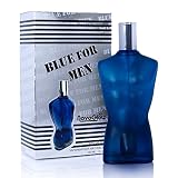 NovoGlow Blue For Men - 3.4 Fl Oz Eau De Parfum Spray for Men - Long Lasting Warm Masculine & Spicy