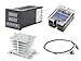 YXQ REX-C100 Temperature Thermostat Controllers Digital Intelligent PID LED, 100-240VAC, K Sensor, 40A Solid State Relay, Heat Sink (REX-C100 + K + 40A SSR+Heat Sink)